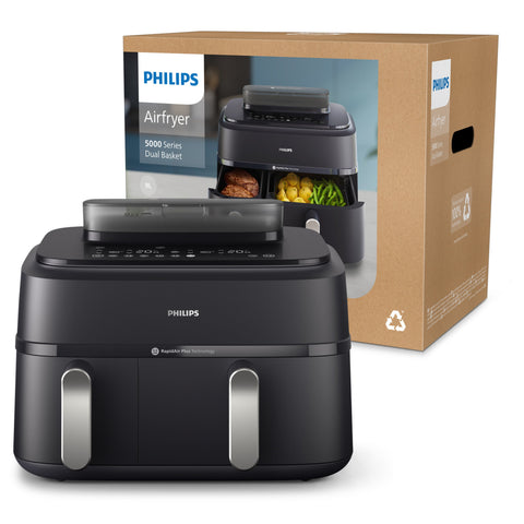 Philips Airfryer 5000 Series Dual Basket with Steam